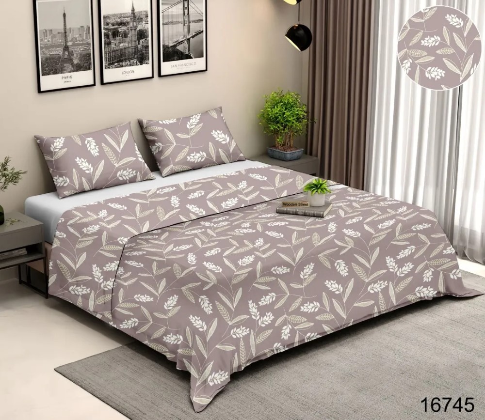 Floral - Galaxy Double Bed Printed Cotton Bedsheet