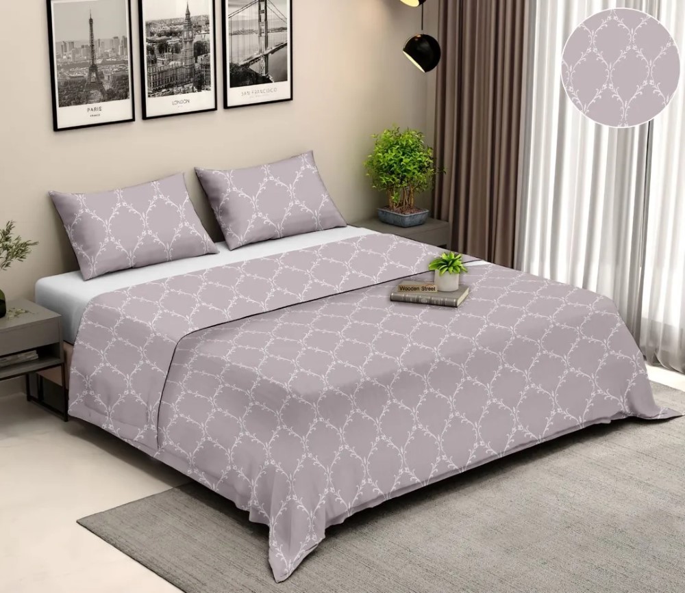 Microfiber Reversible - Gravity Double Bed Printed Cotton Bedsheet