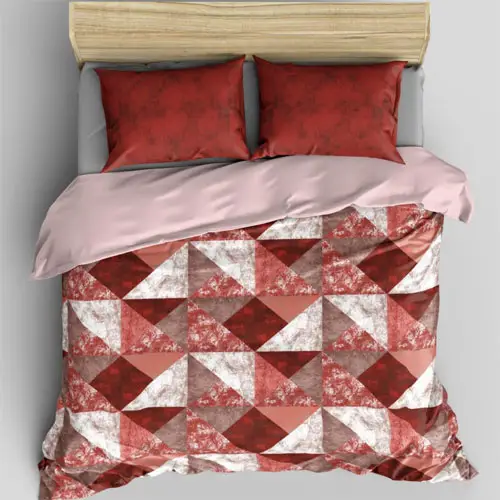 Triagle - kaffa Double Bed Printed Cotton Bedsheet
