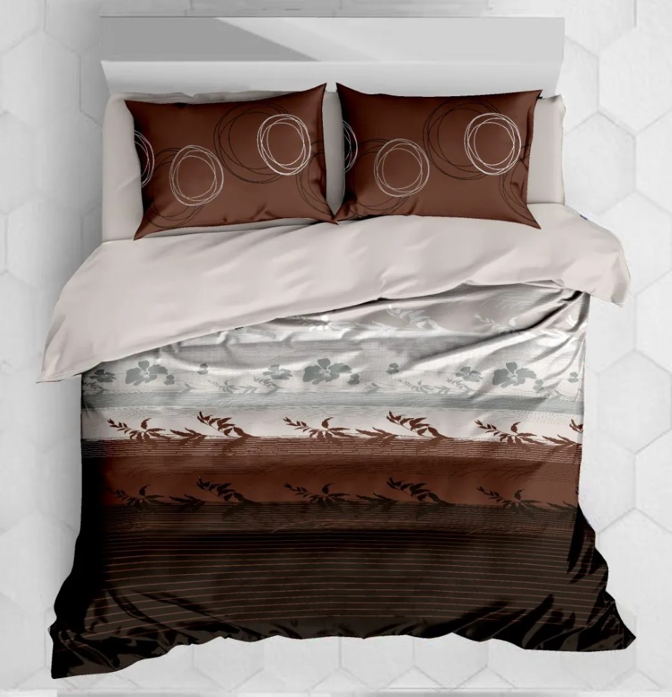 Mandrin Glamaxy - Karens Double Bed Printed Cotton Bedsheet