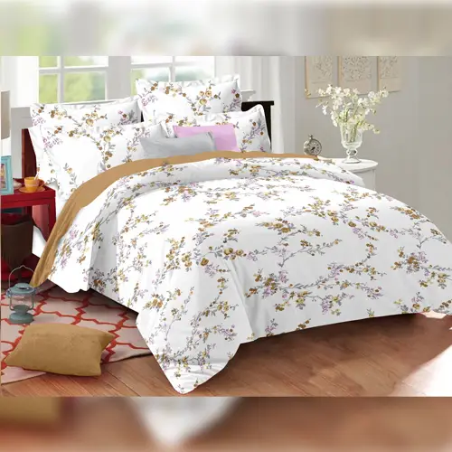 Rose Plant - Venus Double Bed Printed Cotton Bedsheet