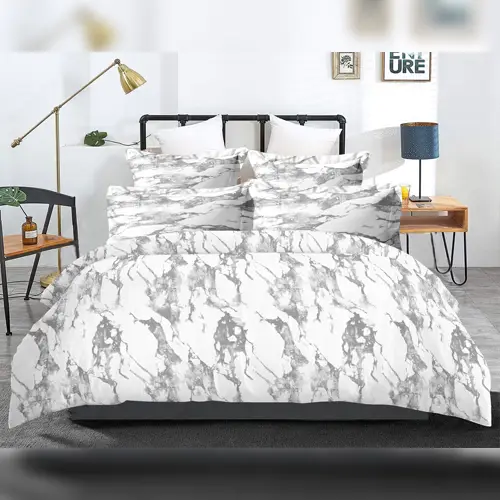 Collage-print - Vintage Double Bed Printed Cotton Bedsheet