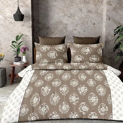 circle - Vision Double Bed Printed Cotton Bedsheet