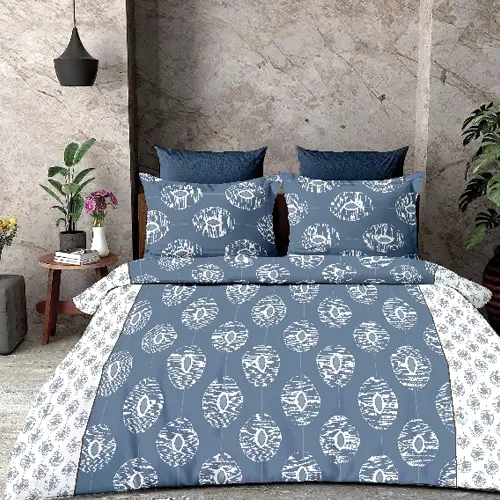 circle - Vision Double Bed Printed Cotton Bedsheet