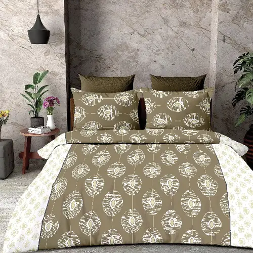 circle - Vision Double Bed Printed Cotton Bedsheet