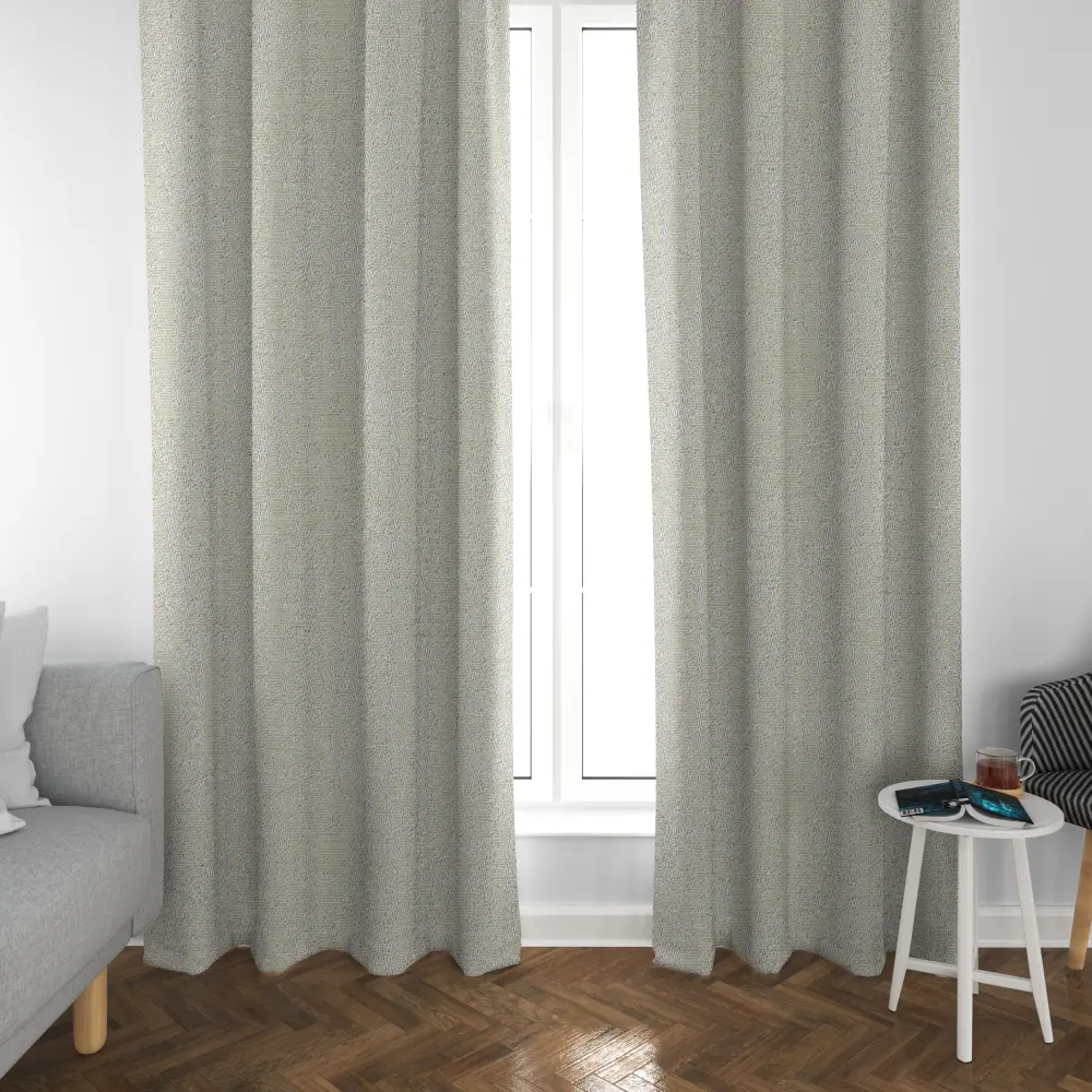 Jute curtains grommet brown