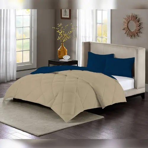 Plain Comforter Sandle and Dark Blue