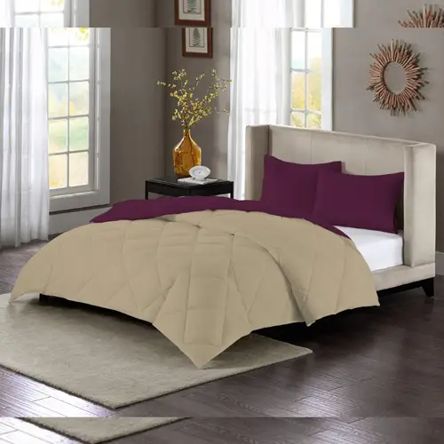 Plain Comforter Sandle and Dark Purple
